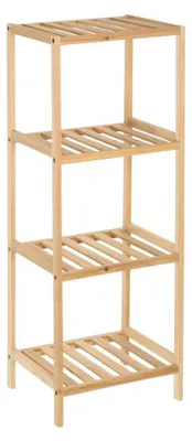 Produktbild von DRW Bodenregal mit 4 Einlegeböden aus Holz in Natur
