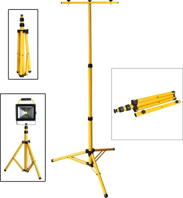 Produktbild von Jopassy Stahlstativ Teleskop Stativ Baustrahler Fluter Stativ Ständer für Strahler Scheinwerfer