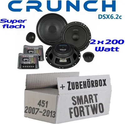 Produktbild von Smart ForTwo 451 Front - Crunch DSX6.2c - 16,5cm 2-Wege System - Einbauset