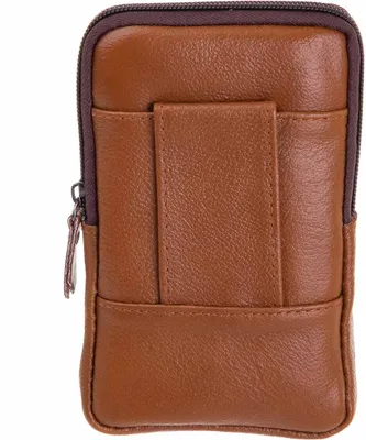 Produktbild von Red Point Uni Handytasche Hüfttasche Gürteltasche ca. 0,5 Liter 10 x 16 x 3 cm (B x H x T) - 20010-braun
