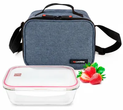 Produktbild von Iris Barcelona Lunchbag Glasbehälter, 840 ml, Blau