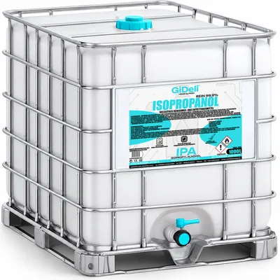 Productafbeelding van Isopropanol 1000 liter, 99,9% IPA, reinigingsalcohol, ontvetter voor elektronica, GiDeli