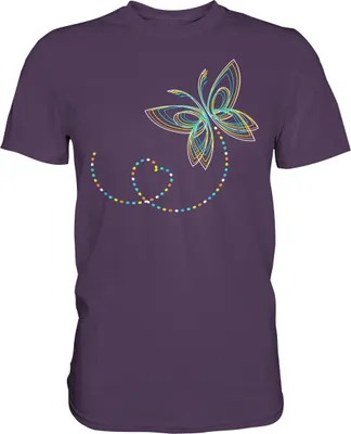 Produktbild von Frauen Bunter Schmetterling T-Shirt – Urban Purple / M