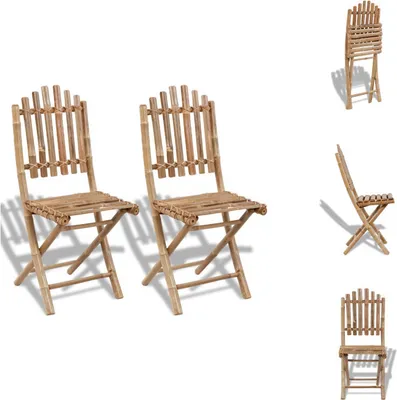 Produktbild von vidaXL Gartenstühle 2 Stk. Klappbar Bambus -  Gartenstühle