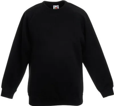 Produktbild von Fruit of the Loom - Kids  Raglan Sweat - Black - 152