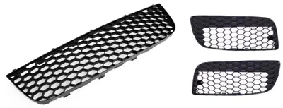 MITTE LINKS RECHTS Stoßstange Gitter Waben Schwarz für VW Golf 5 V GTI 2003-2009 – Produktansicht