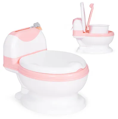 Obrázok produktu pre EcoToys HA-P05 Nočník s odnímateľnou vnútornou časťou a sedátkom na toaletu, s vekom, ružový