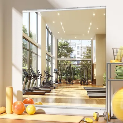 Produktbild von Ganzkörperspiegel 180x80cm 2 Stück, Fitnessstudio, Tanz, Yoga, Gehärtetes Glas