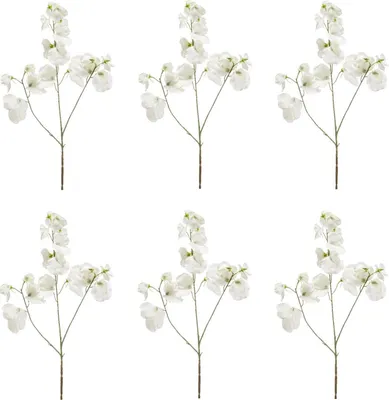Produktbild von 6er Set künstliche Wickenzweige weiß H. 75cm Emerald Kunstblumen