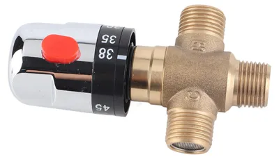 Image de Mitigeur thermostatique en laiton Thermostat de contrôle de la température de l'eau pour lavabo
