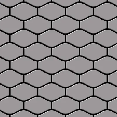 Produktbild von Mosaik Fliese massiv Metall Edelstahl matt grau 1,6mm stark Karma-S-S-MA
