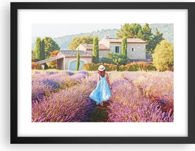 Produktbild von Gerahmtes Poster - Schwarzer Rahmen - Boho Heidekraut Frau - 40x30 cm - Wand Bild - Wanddeko - Wandbilder - Kunstposter - Wandposter - Bilderrahmen - Bilder - Kunstdruck - P2BAA40x30-4420