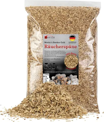 Produktbild von Moritz 1kg Räucherspäne Buche fein 0,75 -2 mm Räuchern I Kalträuchern von Fisch Fleisch Wurst Käse Gemüse auch für BBQ I Grill - Räuchermehl