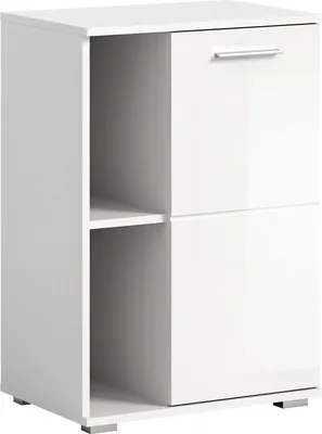 Produktbild von Prego Schuhschrank 1 Tür, 2 raum Hochglanz weiß,weiß.