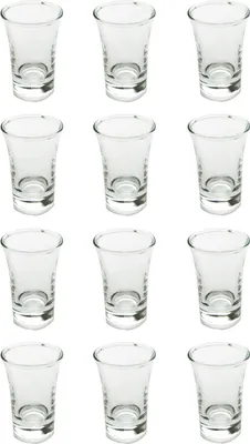 Produktbild von Schnapsgläser Shooter Stamper Glas klassische leichte V-Form 40 ml 12 Stück