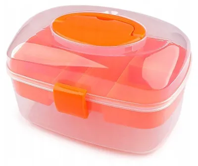 Produktbild von Pasmanterie.eu Nähkasten Kunststoff Transparent mit Fach