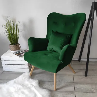 Obrázek produktu pro Křeslo ušák SANDON 3 - zelené