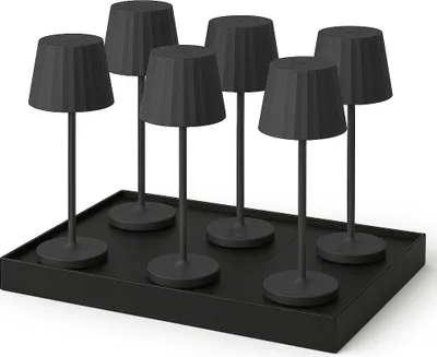 Produktbild von Set Mit 6 Tischlampen Mit Fuß ABBY h30cm