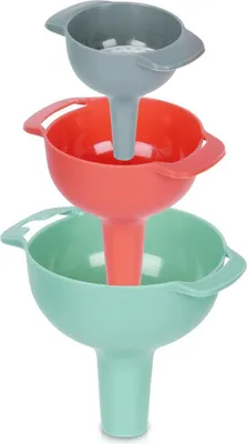Zdjęcie produktu dla Lejek kuchenny i sitko 10/8/6 cm 4 el.