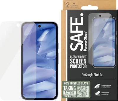 Produktbild von PanzerGlass SAFE. by ® Displayschutz Google Pixel 9a | Ultra-Wide Fit, Google, Google - New Pixel 8a 5G, Trockene Anwendung, Kratzresistent, Schockresistent, Transparent, 1 Stück(e)