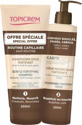 Produktbild von Topicrem KARITE STRIFIFTING SHAMPOO 200 ML + STRIFTING CREAM 200 ML PACK 2 Stück