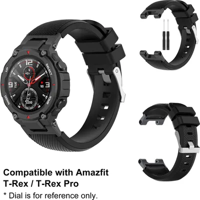 Produktbild von Silikon-Uhrenarmband, kompatibel mit Huami Amazfit T-Rex Pro-Armband-Ersatzarmbändern