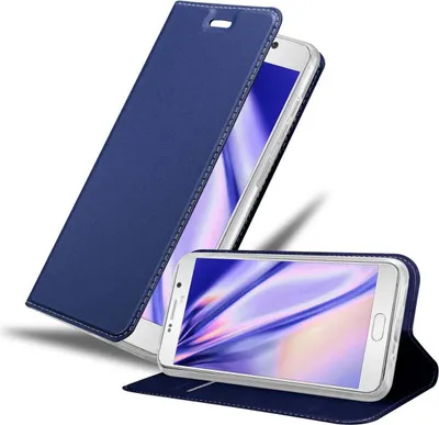 Produktbild von Cadorabo Handyhülle für Samsung Galaxy NOTE 5 Schutz Hülle in Blau Cover Etui Book Case Booklet