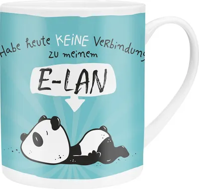 Produktbild von Hope & Gloria 45673 XL Panda E-LAN, Porzellan, 60 cl, Blau Tasse, (1er Pack)