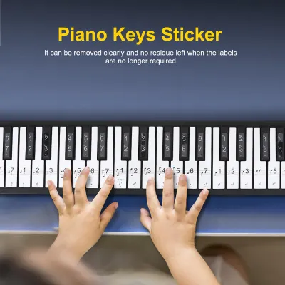 Image de Clavier électronique de piano avec 88 touches, stickers transparents pour les touches blanches (autocollants)