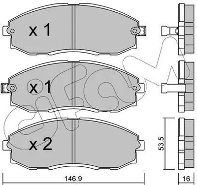 Produktbild von CIFAM Bremsbeläge Satz Vorne Bremsklötze für HYUNDAI H-1 / Starex MPV (A1) 822-297-0