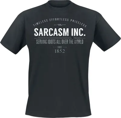 Produktbild von Sprüche T-Shirt Herren Sarcasm Inc. schwarz Funartikel, Sprüche 100% Baumwolle L