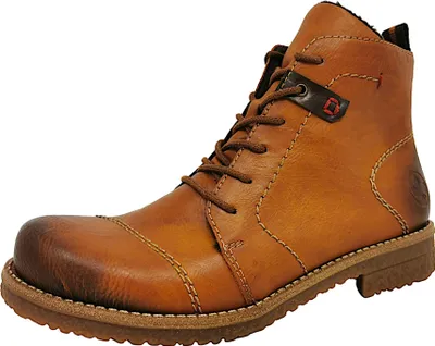 Image de Chaussures Rieker pour femmes : bottines, chaussures à lacets, bottes, couleur marron, style décontracté