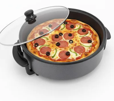 Elektrische Partypfanne 36 cm, 1500 W, Antihaftbeschichtung, 5-Stufen-Thermostat