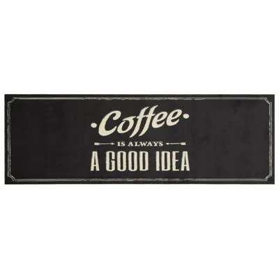 Image de vidaXL Tapis de cuisine Lavable Café 60x180 cm Velours