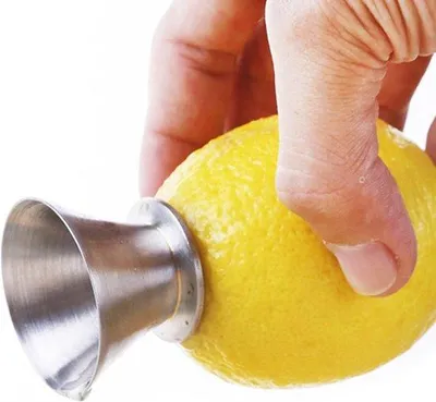 Immagine prodotto di Spremiagrumi manuale in acciaio inossidabile con beccuccio di colatura – ideale per limoni, lime e arance