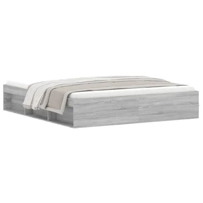 Produktbild von Möbel Bettgestell - Doppelbett - Grau Sonoma 180x200 cm - Polsterbett Klassische Betten CLORIS8427761