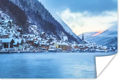 Produktbild von MuchoWow® Poster Alpen - Dorf - Schnee 30x20 cm - Plakate - Print