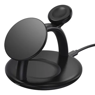 Produktbild von Choetech 3-In-1 Induktive Ladestation Für Iphone 12/13/14, Airpods Pro, Apple Watch Schwarz (T587-F)