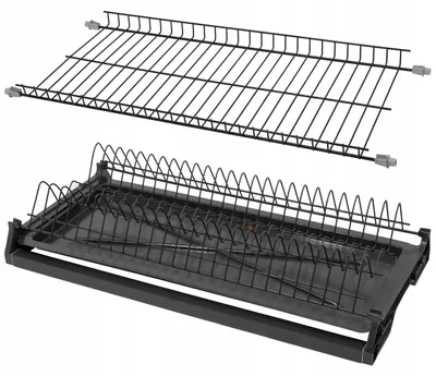 Image de Wiexpol Égouttoir à vaisselle 2 niveaux pour meuble 70cm graphite