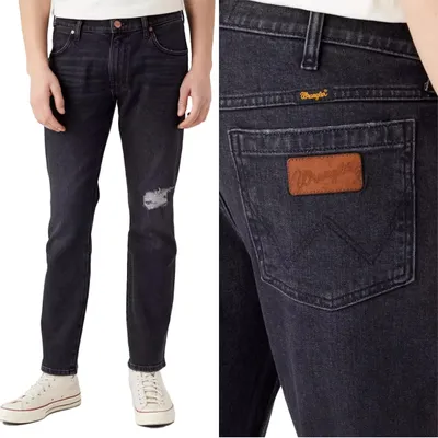 Produktbild von WRANGLER, Herren Jeanshosen, Slim fit, LARSTON, W31 L32, Schwarz, Jeans, baggyjeans, buggy