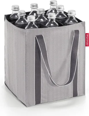Zdjęcie produktu dla torba na butelki reisenthel, na 9 butelek, torba na butelki, do przechowywania butelek, Herringbone Grey, ZJ7074
