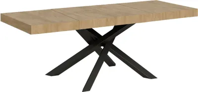 Produktbild von Ausziehtisch 200/460x90 cm Volantis Premium Natur-Eiche Beine anthrazit