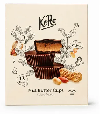 Produktbild von KoRo I Geschenkbox  Nut Butter Cups Salted Peanut 12 x 13 g