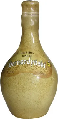 Immagine prodotto di Bernardynski Trojniak med (tøetí) 0,25L in flacone di Vetroceramica | Miele aromatizzato al vino e al miele | 250 ml | 13% di alcol | Apis | idea regalo | 18+