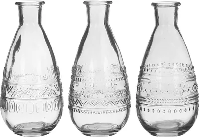 Produktbild von Glasflasche 'Rome', Höhe 15,8cm, Durchmesser 7,5cm, viele Farben zur Auswahl | Glasvase, Farbe:Hellgrün