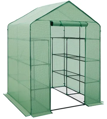 Produktbild von tectake® Foliengewächshaus Antonius 3,6 m³, mit 16 Regalebenen 143 x 143 x 195 cm
