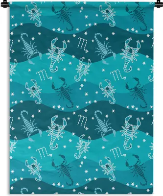Produktbild von MuchoWow® Wandteppich Wandbehang Skorpion - Tierkreiszeichen - Muster 150x200 cm Tapisserie Dekoration Wandtuch - Wandaufhängung - Moderner