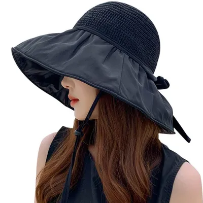 Immagine prodotto di Elzusha - Cappello da sole con ampia tesa e protezione UV per donna