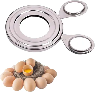 Eieröffner aus Edelstahl, manuell, für kleine bis mittlere Eier