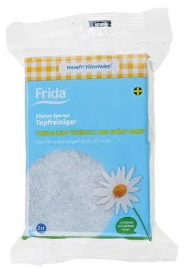 Produktbild von Frida 49037 Küchenschwamm (BxH): 6,5 x 10 cm, blau/weiß (2er Pack)